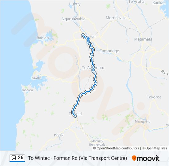 26 Bus Line Map