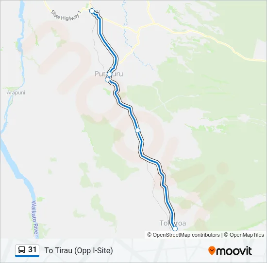 31 Bus Line Map