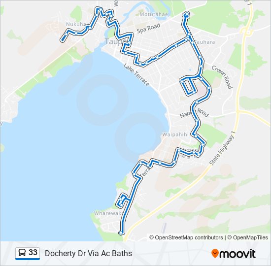 33 bus Line Map