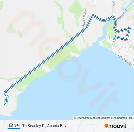 34 Bus Line Map