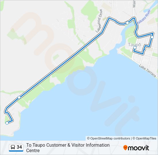 34 Bus Line Map