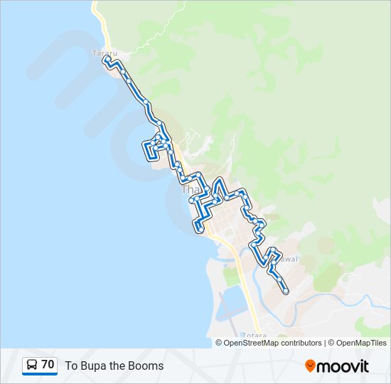 70 Bus Line Map