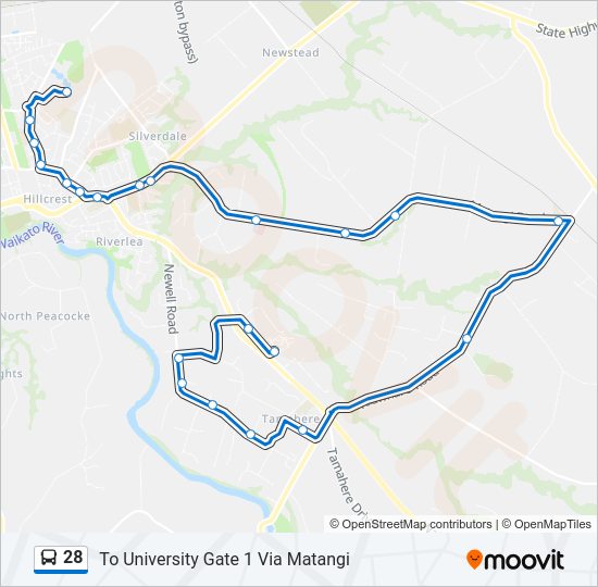 28 Bus Line Map