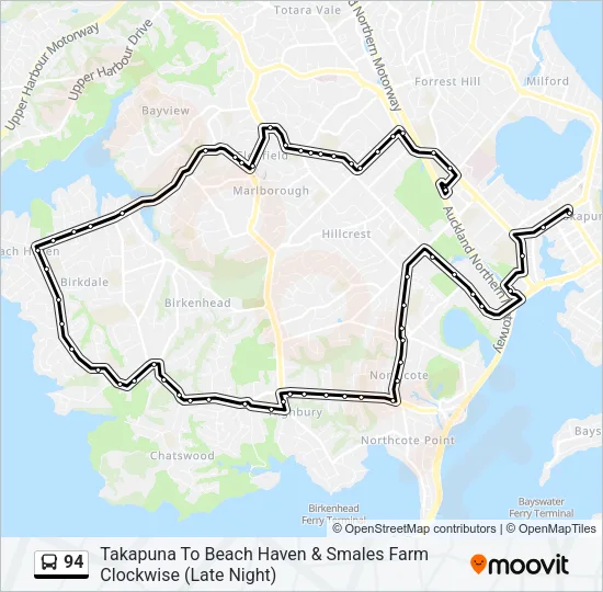 94 Bus Line Map