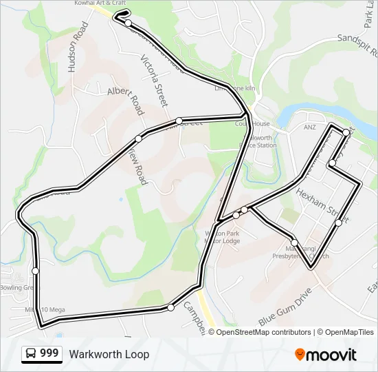 999 Bus Line Map
