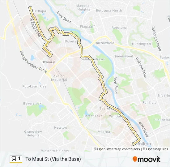 1 Bus Line Map