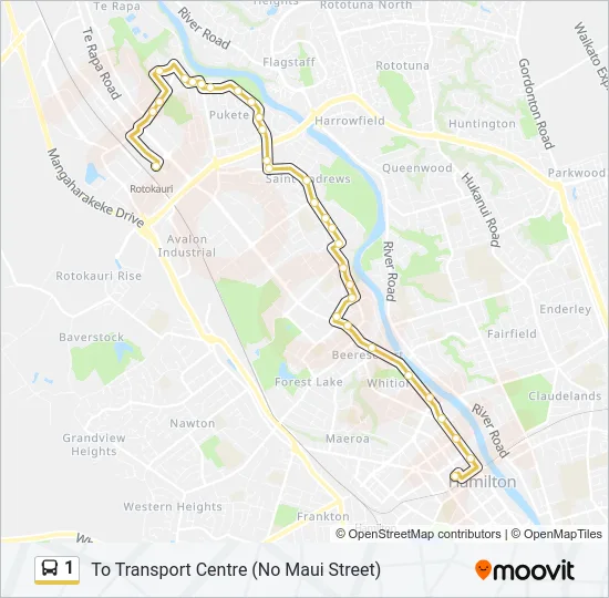 1 Bus Line Map