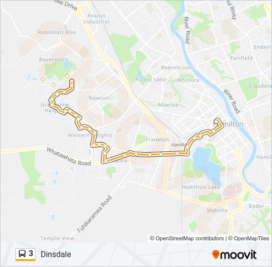 3 Bus Line Map