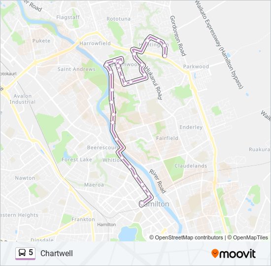 5 bus Line Map