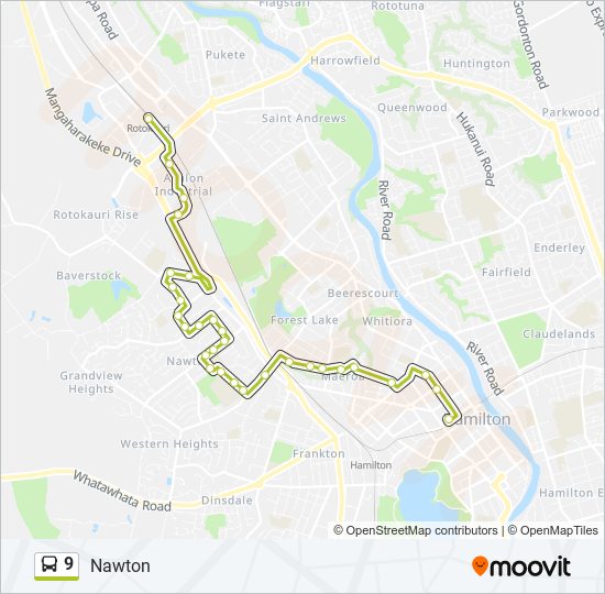 9 bus Line Map