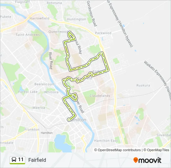 11 Bus Line Map