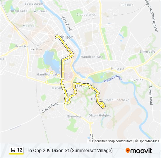 12 Bus Line Map