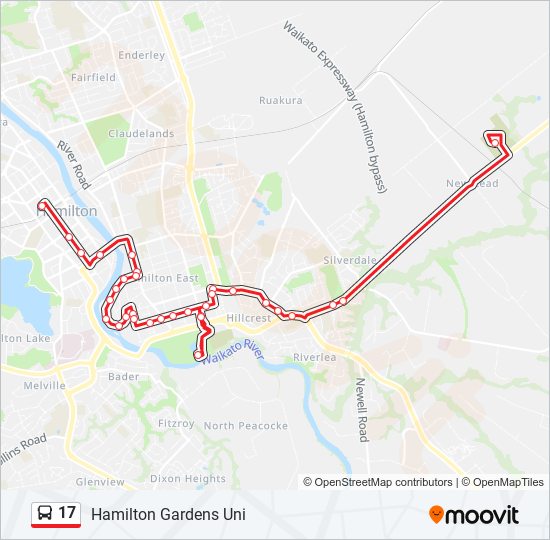 公交17路的线路图