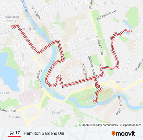 17 Bus Line Map