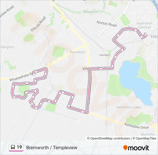 19 Bus Line Map