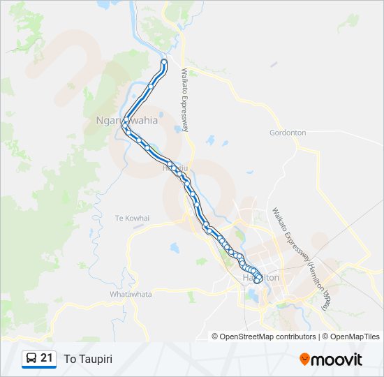 21 Bus Line Map