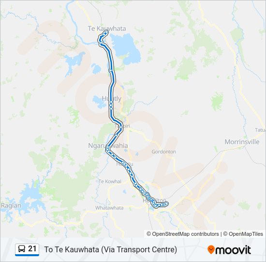 21 Bus Line Map