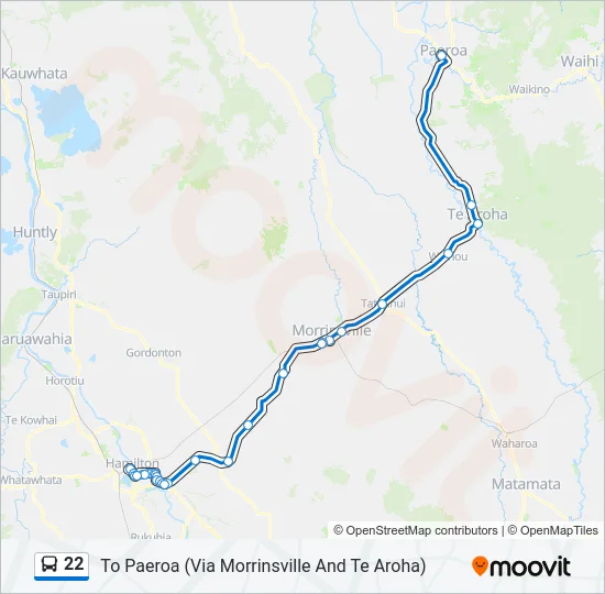 22 Bus Line Map