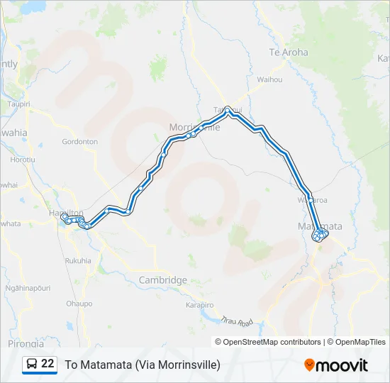 22 Bus Line Map