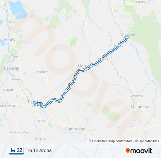 22 Bus Line Map