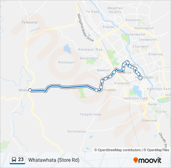 23 bus Line Map