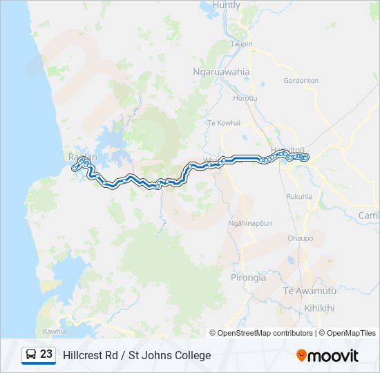 23 bus Line Map