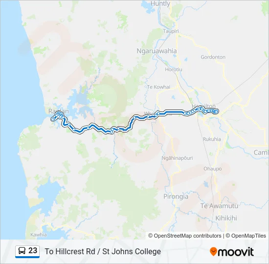 23 Bus Line Map