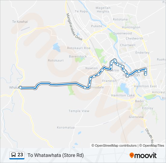 23 bus Line Map