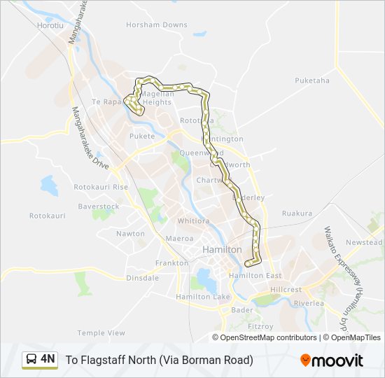 4N Bus Line Map