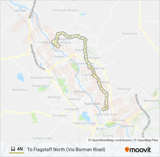 4N Bus Line Map