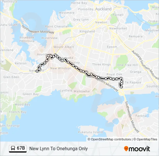 67B Bus Line Map