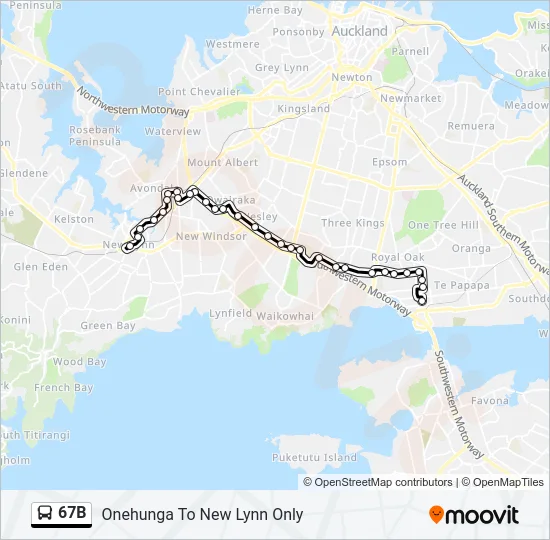 67B Bus Line Map
