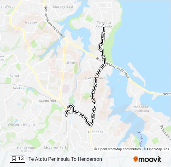 13 Bus Line Map