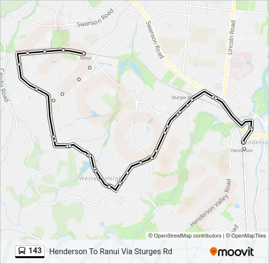 143 Bus Line Map