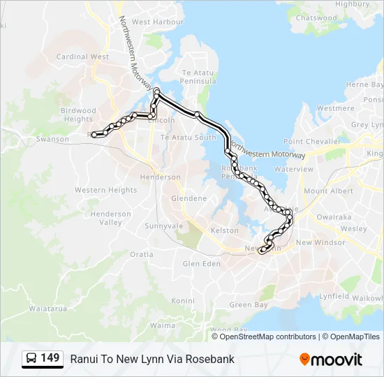 149 Bus Line Map