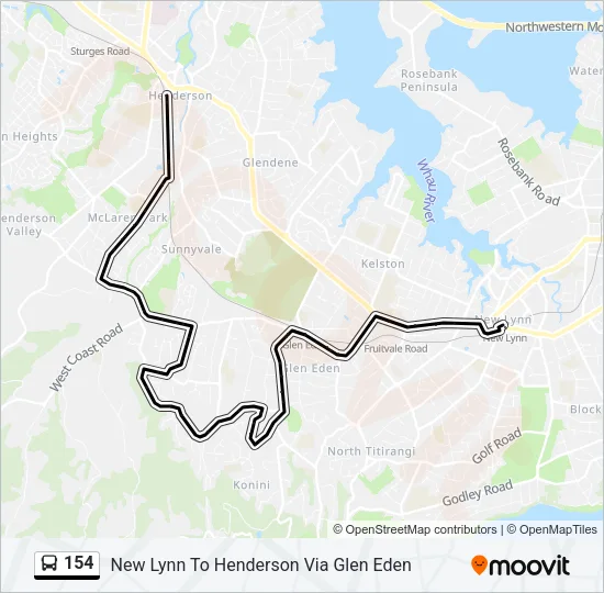 154 Bus Line Map