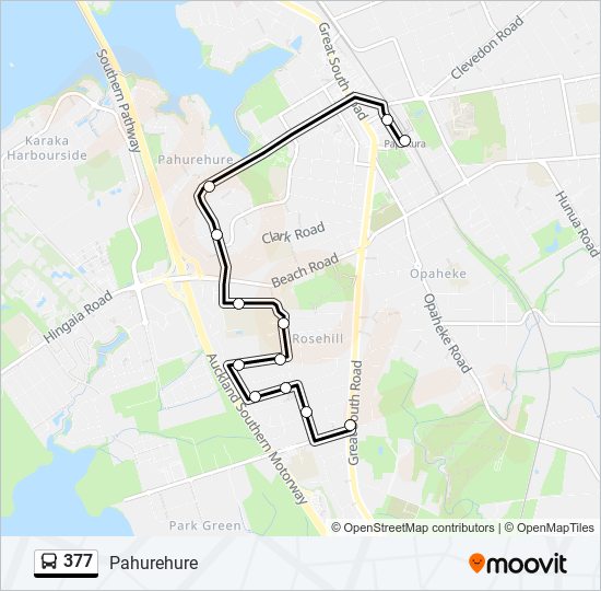 377 Route: Schedules, Stops & Maps - Pahurehure (Updated)