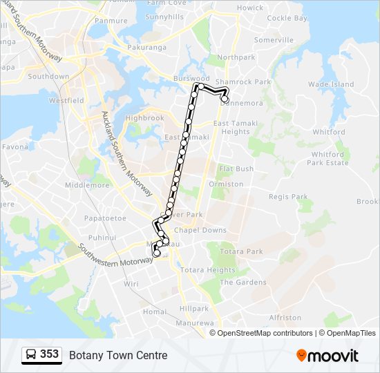 353 Route: Schedules, Stops & Maps - Botany Town Centre (Updated)