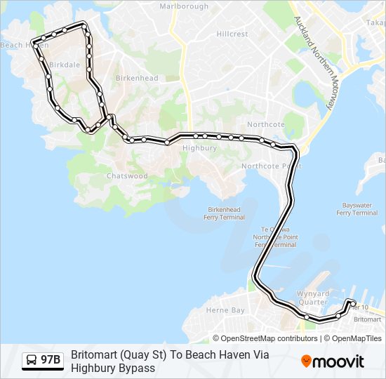 97B bus Line Map