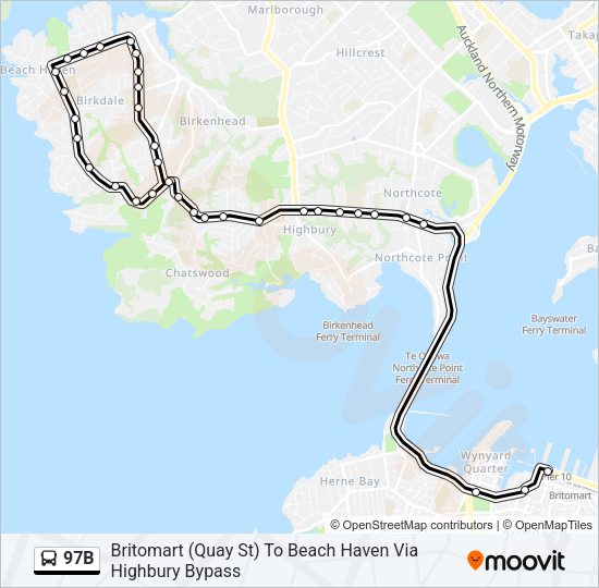 97B Bus Line Map