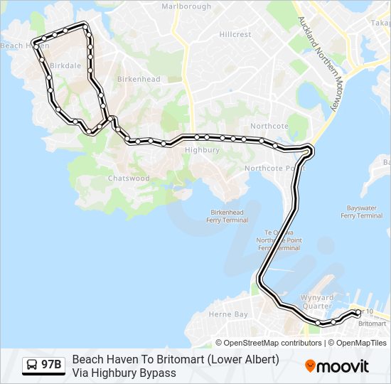 97B Bus Line Map