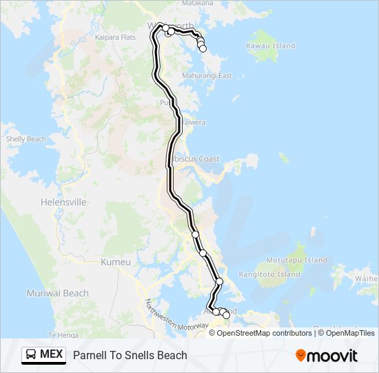 MEX Bus Line Map