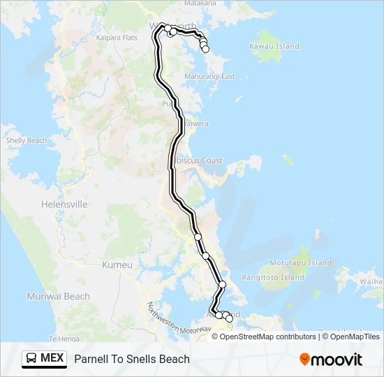 MEX Bus Line Map