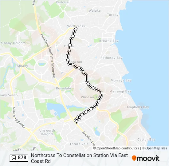 878 Bus Line Map