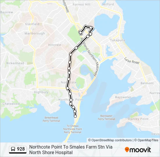 928 Bus Line Map