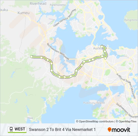 WEST train Line Map