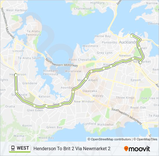 WEST Train Line Map