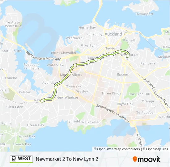 WEST Train Line Map