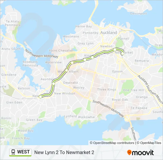 WEST Train Line Map