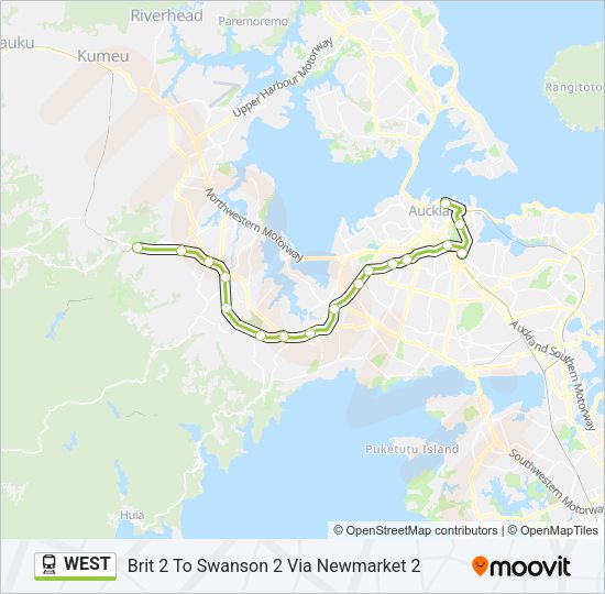 WEST Train Line Map